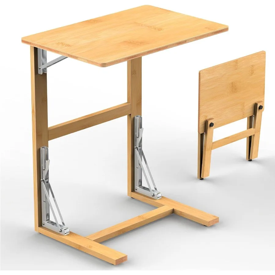 24'' Folding TV Tray Table Bamboo C Shaped End Table for Couch Small Sofa Side Laptop Desk
24'' Folding TV Tray Table Bamboo C Shaped End Table for Couch Small Sofa Side Laptop Desk