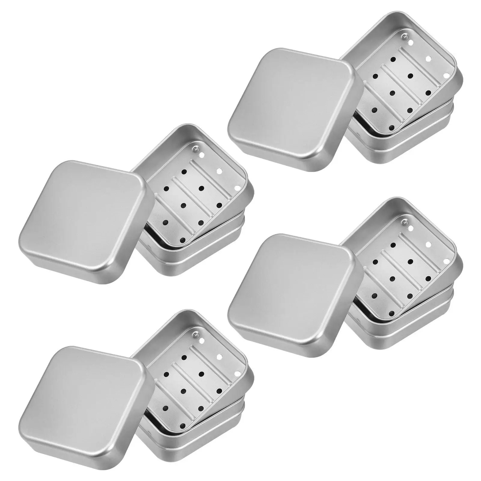 4Pcs Aluminum Soap Box Dual-Layer Portable Square Soap Container Draining Holder Bathroom Travel Case Lid Metal Storage
4Pcs Aluminum Soap Box Dual-Layer Portable Square Soap Container Draining Holder Bathroom Travel Case Lid Metal Storage