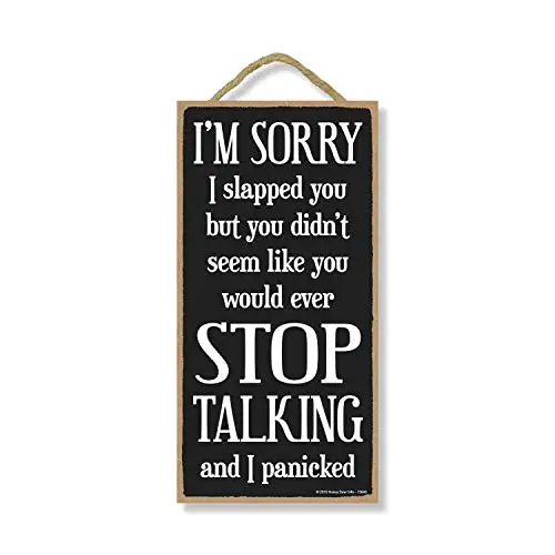 Honey Dew Gifts Funny Sign, I'm Sorry I Slapped You Hanging Wall Art, Decorative Wood Sign Home Decor
Honey Dew Gifts Funny Sign, I'm Sorry I Slapped You Hanging Wall Art, Decorative Wood Sign Home Decor