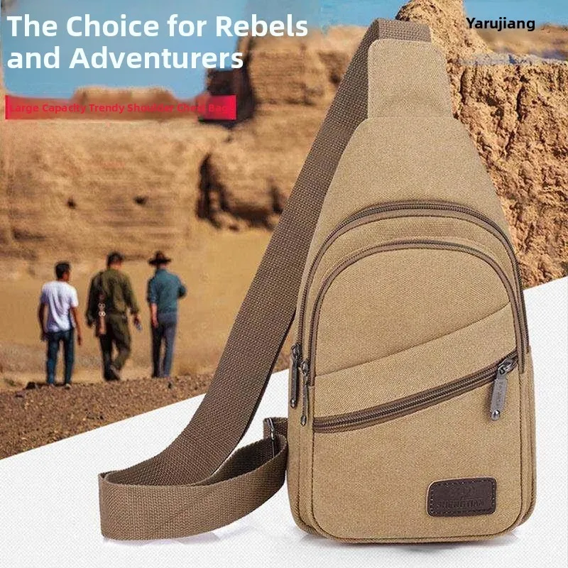 New 2024 Men's Casual Canvas Crossbody Bag Outdoor Front Chest Bag Leisure Single Shoulder Sling Bag Youth Soft Zipper Closure
New 2024 Men's Casual Canvas Crossbody Bag Outdoor Front Chest Bag Leisure Single Shoulder Sling Bag Youth Soft Zipper Closure