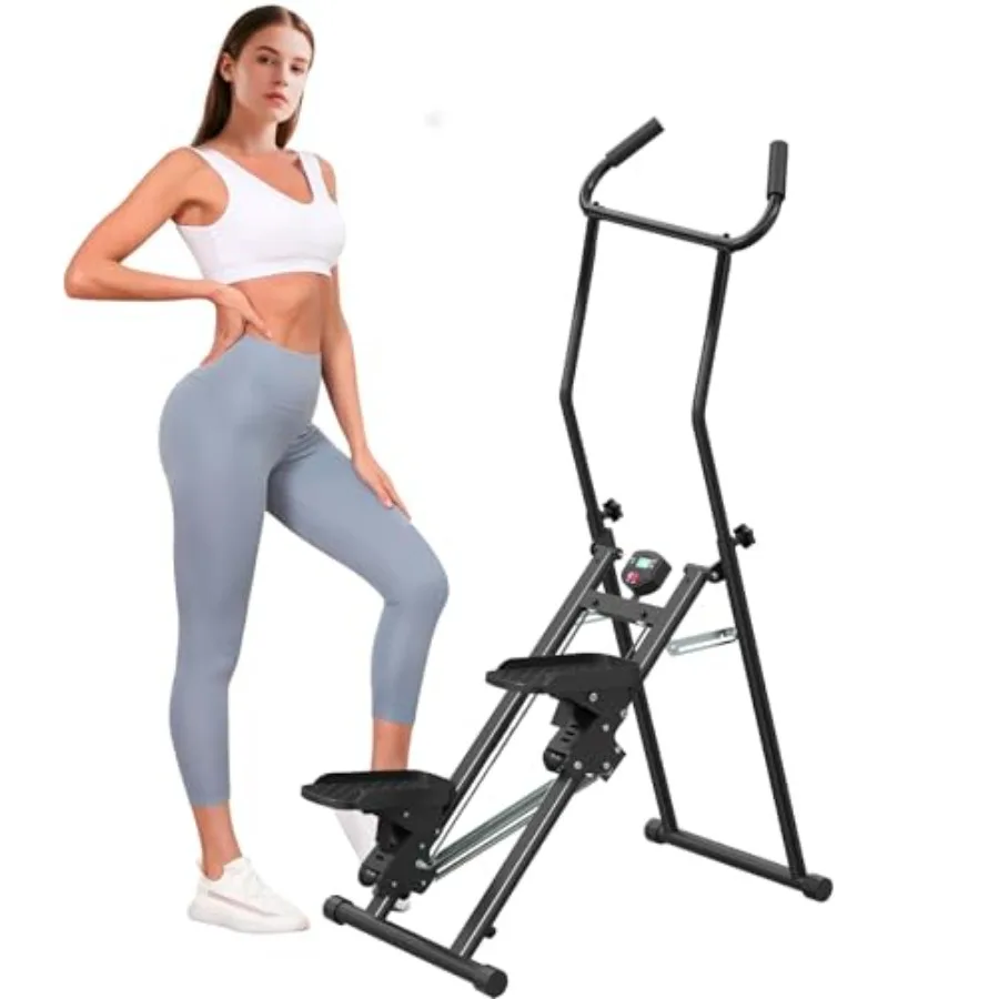 Home stair stepper: foldable vertical climber with large pedals black finish 300 lbs capacity full-body workout
Home stair stepper: foldable vertical climber with large pedals black finish 300 lbs capacity full-body workout