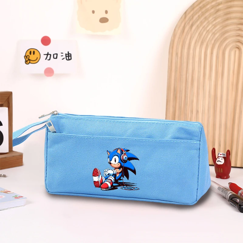 Cute Soniced Canvas Pencilcase Cartoon Printed Stationary Storage Pouch Students Back To School Gifts Exquisite Zipper Pen Bag
Cute Soniced Canvas Pencilcase Cartoon Printed Stationary Storage Pouch Students Back To School Gifts Exquisite Zipper Pen Bag