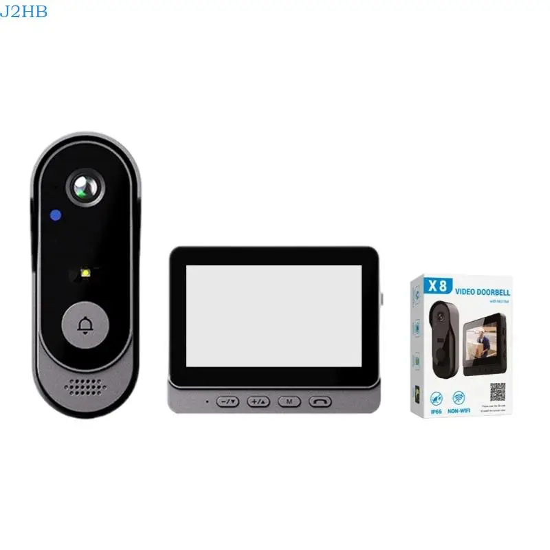 J2HB Video Doorbell Camera, Waterproof Video Doorbell, Wireless Doorbell Camera: 1080p, 170° 4.3-Inch Screen, Ipx65
J2HB Video Doorbell Camera, Waterproof Video Doorbell, Wireless Doorbell Camera: 1080p, 170° 4.3-Inch Screen, Ipx65