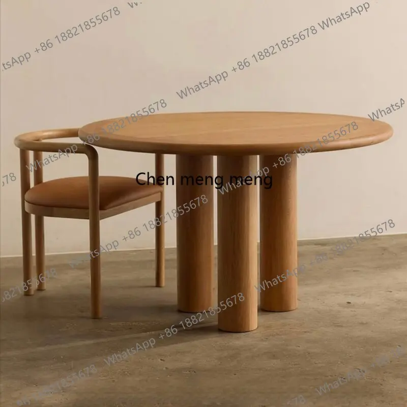 Nordic solid wood round dining table modern simple small apartment household, casual negotiation round table
Nordic solid wood round dining table modern simple small apartment household, casual negotiation round table
