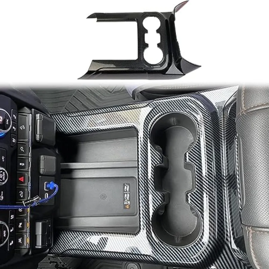 Накладка на передний подстаканник центральной консоли из карбона для Chevrolet Silverado 1500 2019-2021 гг. и GMC Sierra 1500 2020-2023 гг.
Накладка на передний подстаканник центральной консоли из карбона для Chevrolet Silverado 1500 2019-2021 гг. и GMC Sierra 1500 2020-2023 гг.