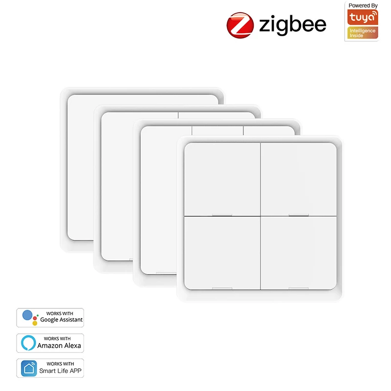 Tuya Smart ZigBee Wireless Button Switch 1/2/3/4 Gang Wiring Free Wireless Scene Switch Battery Powered Can Through Wall Control
Tuya Smart ZigBee Wireless Button Switch 1/2/3/4 Gang Wiring Free Wireless Scene Switch Battery Powered Can Through Wall Control