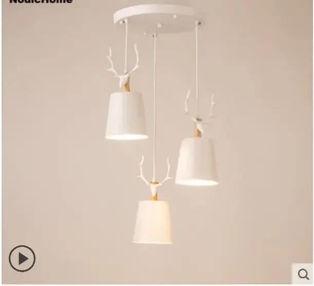 Nordic restaurant chandelier three head personality creative simple deer head warm modern simple dining chandelier
Nordic restaurant chandelier three head personality creative simple deer head warm modern simple dining chandelier