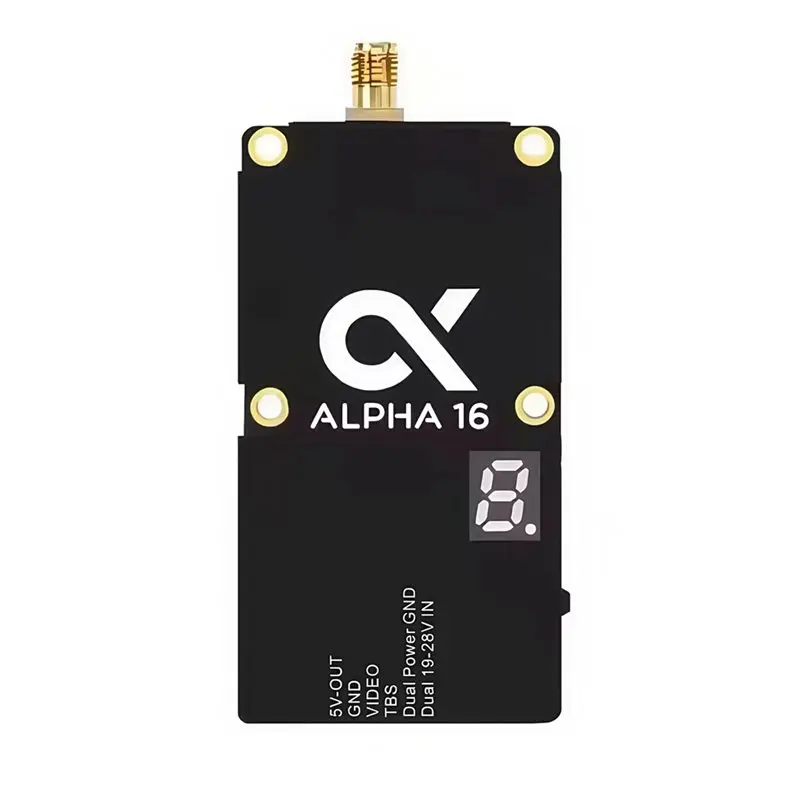 Видеопередатчик 5.8G Alpha 16 16W VTX с ультраширокополосным диапазоном 4.9G-6ГГц, 96 каналов, FPV VTX, дальнего действия, Smart Audio-ABIU
Видеопередатчик 5.8G Alpha 16 16W VTX с ультраширокополосным диапазоном 4.9G-6ГГц, 96 каналов, FPV VTX, дальнего действия, Smart Audio-ABIU