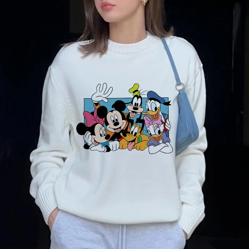 Autumn And Winter NeDisney Mickey Mouse Woman Solid Color White Long Sleeve Fashion Knitted Print Women Vintage O-neck Pullovers
Autumn And Winter NeDisney Mickey Mouse Woman Solid Color White Long Sleeve Fashion Knitted Print Women Vintage O-neck Pullovers