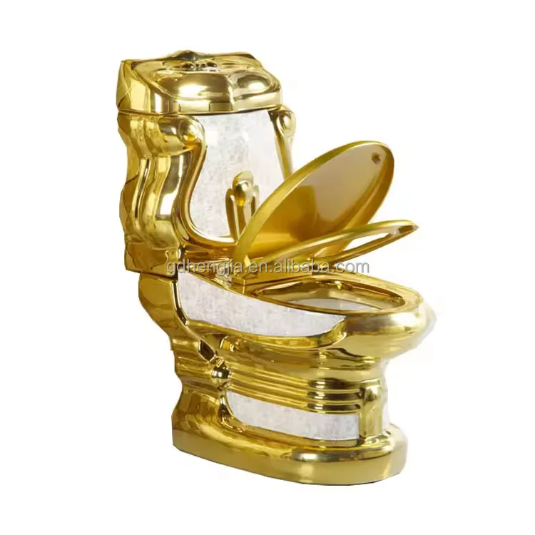 Luxury Hotel Ceramic WC Washdown Two-Piece Toilet Commode Modern Gold-Colored Bathroom S-Trap Drainage Concealed Dual-Flush
Luxury Hotel Ceramic WC Washdown Two-Piece Toilet Commode Modern Gold-Colored Bathroom S-Trap Drainage Concealed Dual-Flush