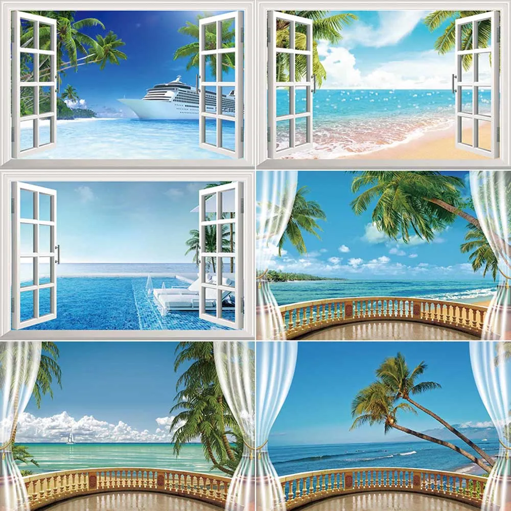 MOON.QG Seaside Scenery Photography Backdrop Beach Coconut Trees Window Photozone Background Child Studio Photocall Accessories
MOON.QG Seaside Scenery Photography Backdrop Beach Coconut Trees Window Photozone Background Child Studio Photocall Accessories