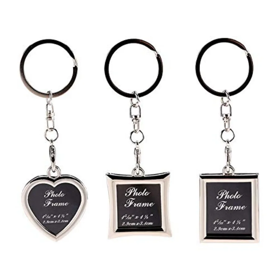 Photo Frame Keychain Set - 3PCs Stainless Steel Blank Picture Frame Key chains and keyring, Personalized DIY Souvenir Gift
Photo Frame Keychain Set - 3PCs Stainless Steel Blank Picture Frame Key chains and keyring, Personalized DIY Souvenir Gift