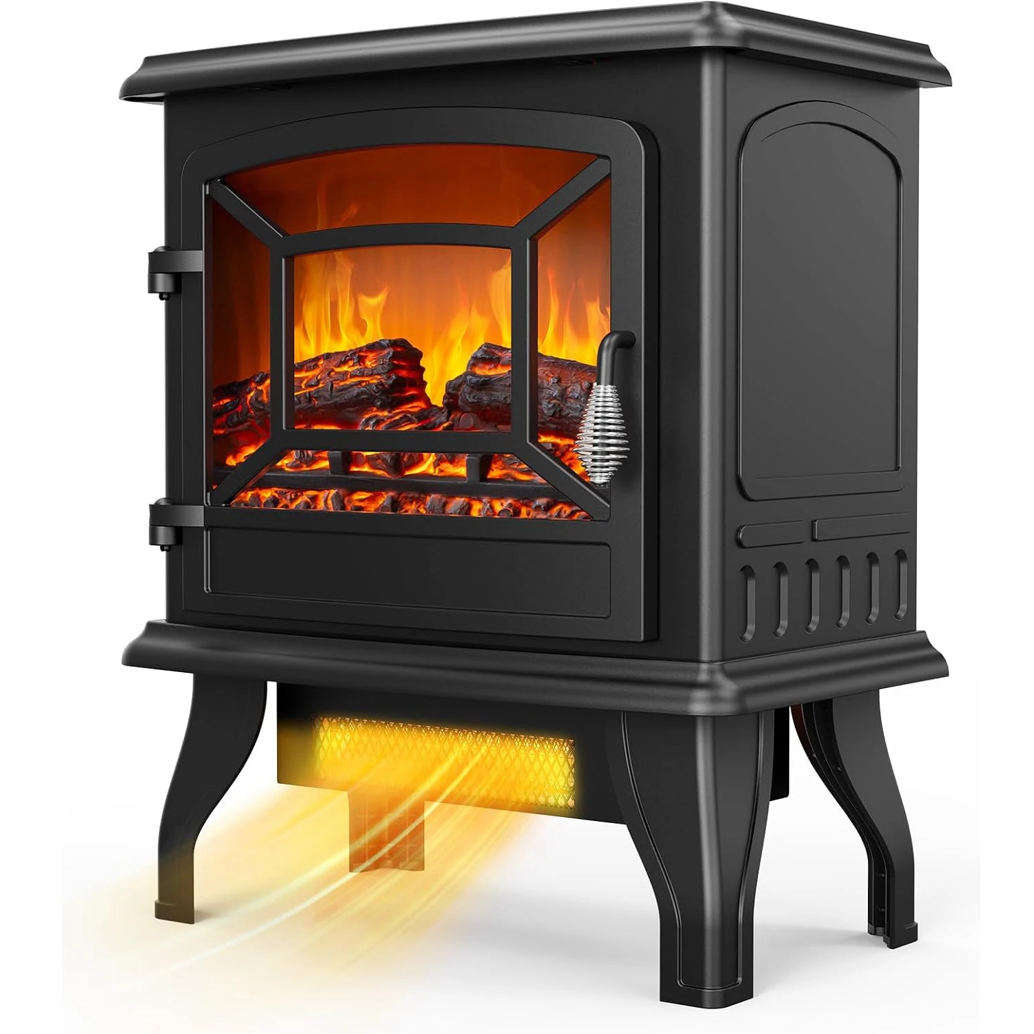 20" H Electric Fireplace Stove Space Heater, 1400W Portable Freestanding with Thermostat, Realistic Flame Logs, Overheat
20" H Electric Fireplace Stove Space Heater, 1400W Portable Freestanding with Thermostat, Realistic Flame Logs, Overheat