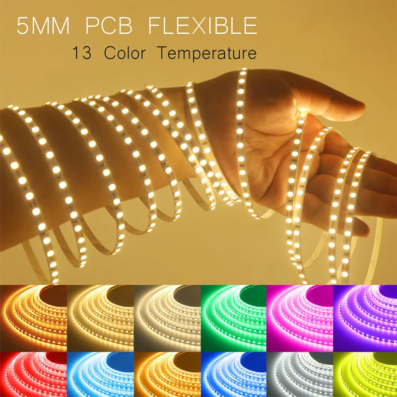 5mm PCB 12V 24V LED Strip 2835 SMD 120LEDs/m DC Home Lamp Strip Ice Blue White Pink Red Green Flexible Ribbon Home Decor Light
5mm PCB 12V 24V LED Strip 2835 SMD 120LEDs/m DC Home Lamp Strip Ice Blue White Pink Red Green Flexible Ribbon Home Decor Light
