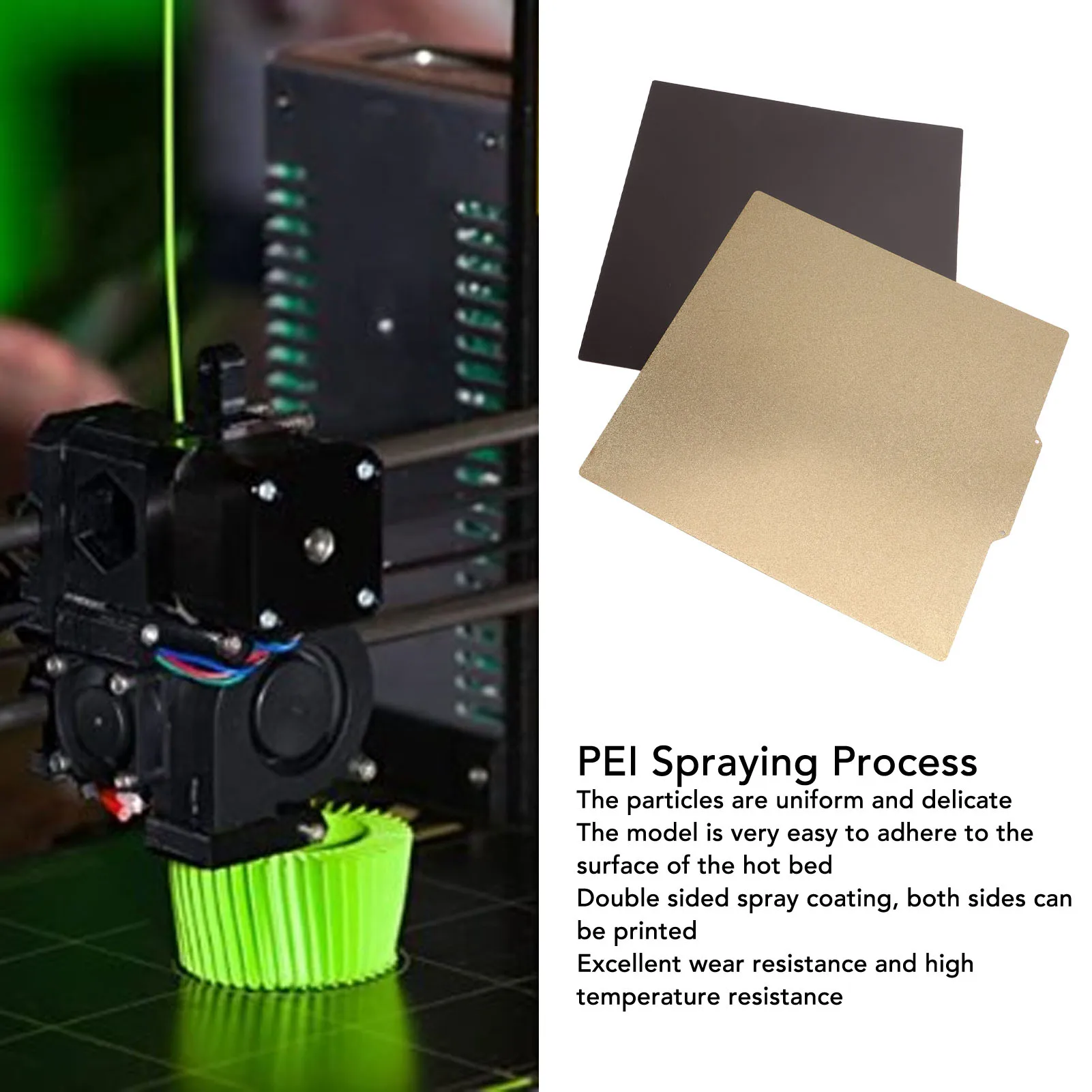 Hot Bed Steel Plate Double Sided PEI Spraying Simple Mold Removal Heat Resistant 290x290mm 3D Printer Steel Plate for Printing
Hot Bed Steel Plate Double Sided PEI Spraying Simple Mold Removal Heat Resistant 290x290mm 3D Printer Steel Plate for Printing