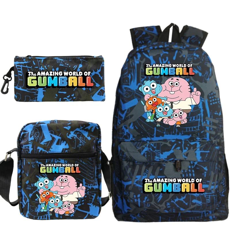 3Pcs/set The Amazing World of Gumball Backpack Travel Outdoor Daypack Boy Girl Schoolbag Children Rucksack Shoulder Bag Pen Bag
3Pcs/set The Amazing World of Gumball Backpack Travel Outdoor Daypack Boy Girl Schoolbag Children Rucksack Shoulder Bag Pen Bag