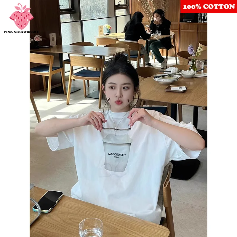 American Retro short sleeve T-shirt Women Summer 2025 New 100% Cotton Short sleeves Casual Loose T-shirt Y2k Tops Female clothes
American Retro short sleeve T-shirt Women Summer 2025 New 100% Cotton Short sleeves Casual Loose T-shirt Y2k Tops Female clothes