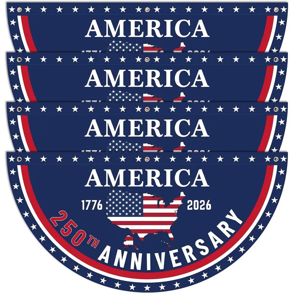Patriotic 2x4 250th Anniversary USA Bunting, 200D Durable Fabric, Ideal for 4th of July and Independence Day Celebrations
Patriotic 2x4 250th Anniversary USA Bunting, 200D Durable Fabric, Ideal for 4th of July and Independence Day Celebrations