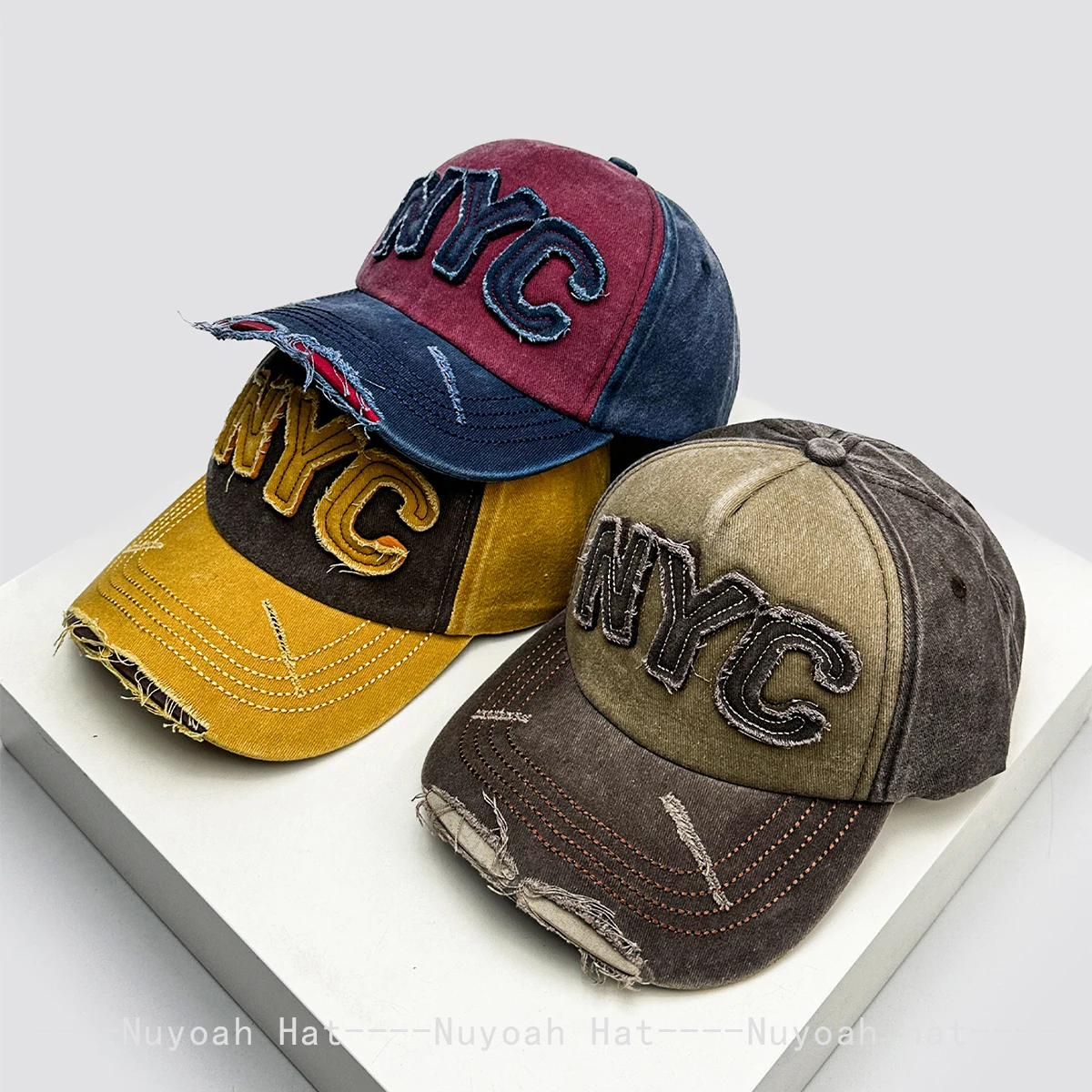 New Men Women Color Block 3D Patched NYC Letter Baseball Hats Sunshade Personal Versatile Broken Style Peaked Caps Fashion ins
New Men Women Color Block 3D Patched NYC Letter Baseball Hats Sunshade Personal Versatile Broken Style Peaked Caps Fashion ins