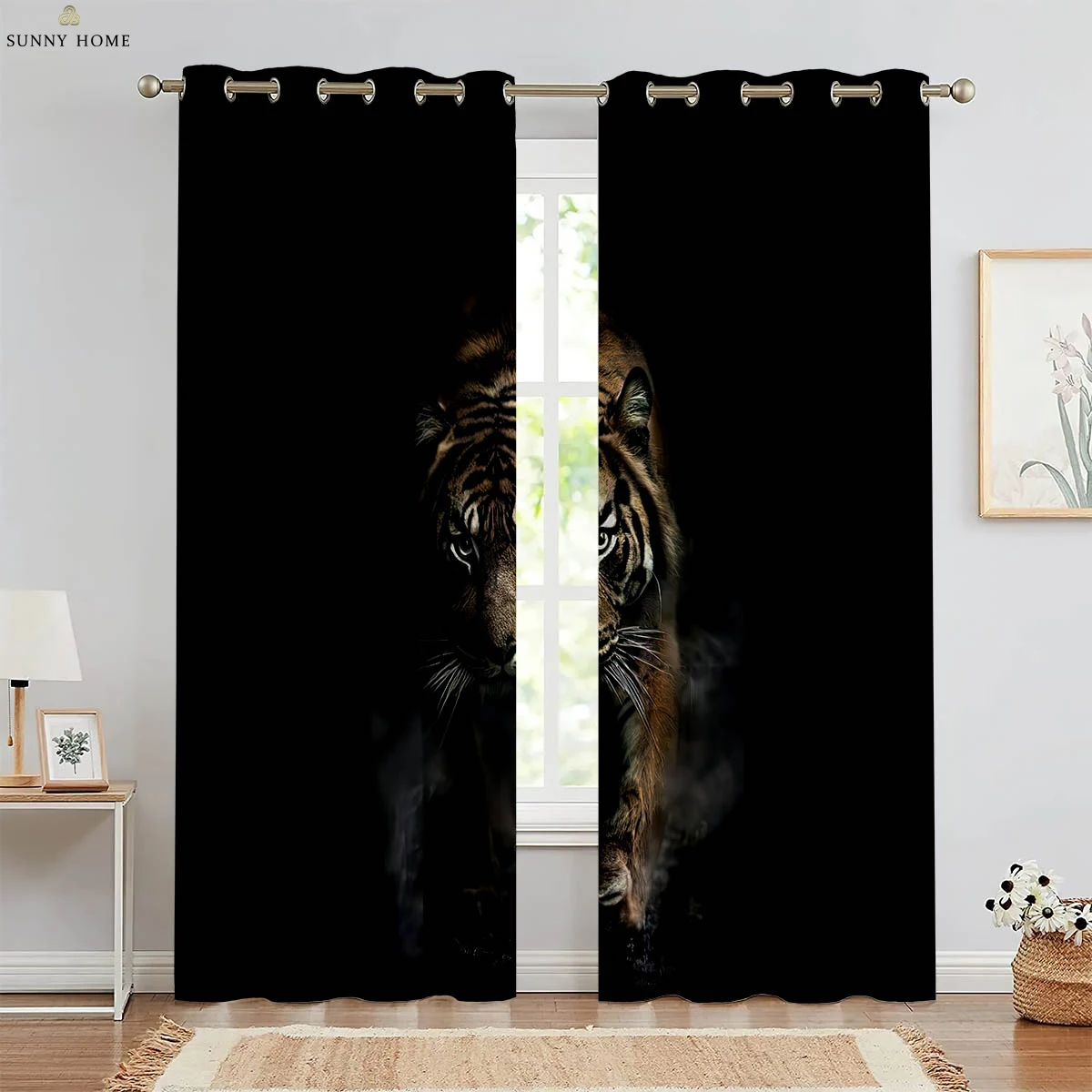 2pcs Fierce Animal Tiger 3D Printed Curtain Rod Pocket Bedroom Living Room Kitchen Decorative Curtain Household Supplies
2pcs Fierce Animal Tiger 3D Printed Curtain Rod Pocket Bedroom Living Room Kitchen Decorative Curtain Household Supplies
