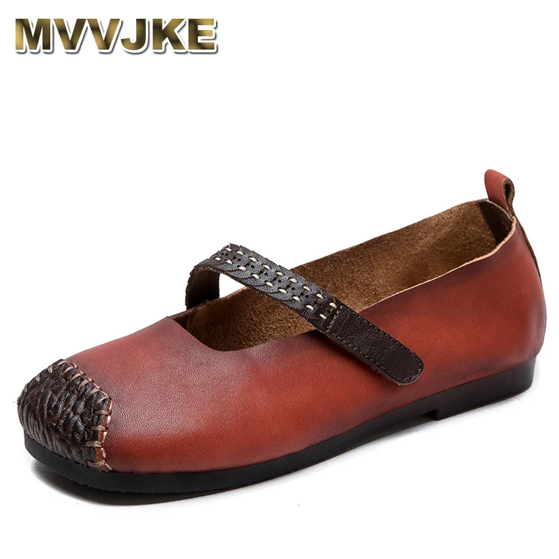 Handmade Retro Genuine Leather Flat Shoes 2024 Spring New Round Toe Soft Sole Hook & Loop Casual Women's Shoes
Handmade Retro Genuine Leather Flat Shoes 2024 Spring New Round Toe Soft Sole Hook & Loop Casual Women's Shoes