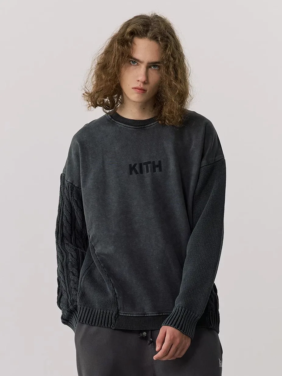 Thickened Washed Knitted Sweater round Neck Men's Hoodie Patchwork Warm Cotton Sweatshirt Spring Autumn Kith Wax Dyeing
Thickened Washed Knitted Sweater round Neck Men's Hoodie Patchwork Warm Cotton Sweatshirt Spring Autumn Kith Wax Dyeing