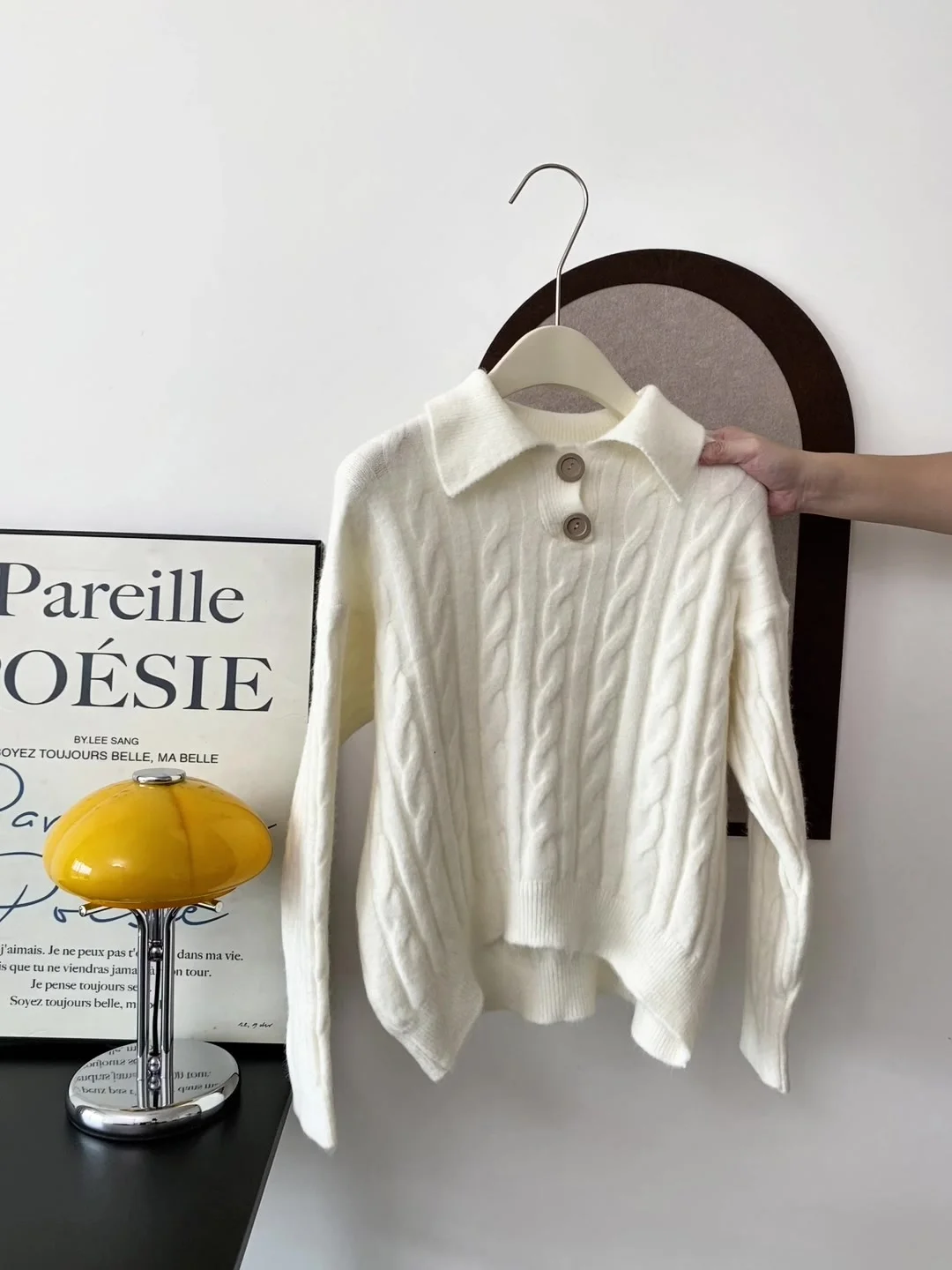 Loose Knitted Sweater Coat Women's Autumn Winter Faion Twist Design Casual Sle Double Button Turn-down Collar Top
Loose Knitted Sweater Coat Women's Autumn Winter Faion Twist Design Casual Sle Double Button Turn-down Collar Top