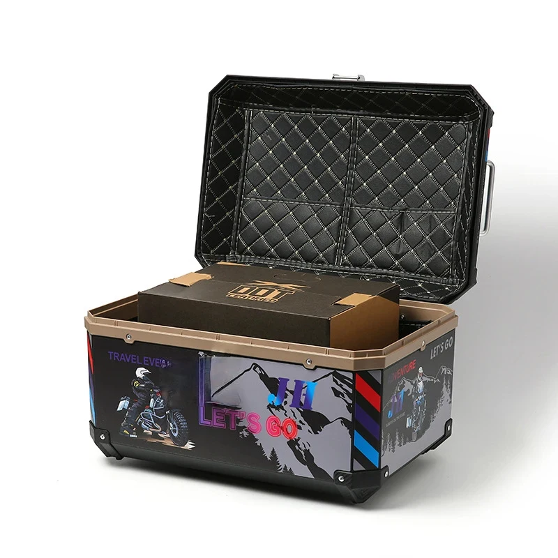 45L Aluminum Alloy Motorcycle Tail Box, Quick Release Foldable Rear Luggage Trunk Waterproof Lockable Storage Touring
45L Aluminum Alloy Motorcycle Tail Box, Quick Release Foldable Rear Luggage Trunk Waterproof Lockable Storage Touring