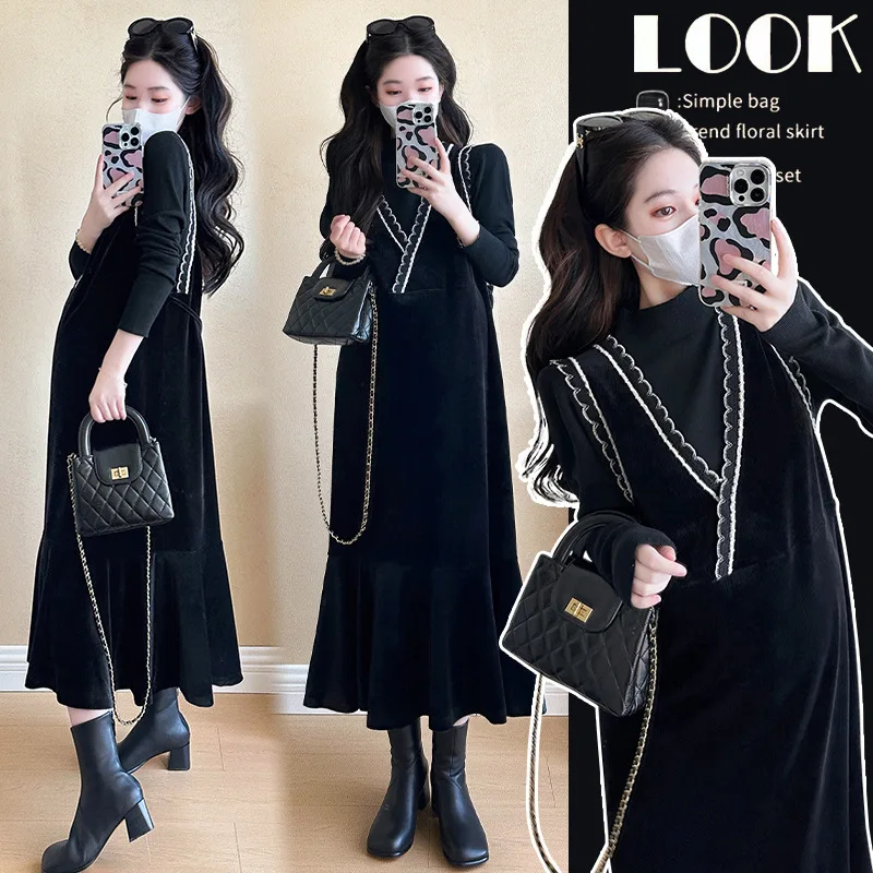 2025 Warm Pregnancy Outfit Winter Wool Sweater with Corduroy Pinafore Thick Maternity Two Piece Set Cozy Comfortable
2025 Warm Pregnancy Outfit Winter Wool Sweater with Corduroy Pinafore Thick Maternity Two Piece Set Cozy Comfortable