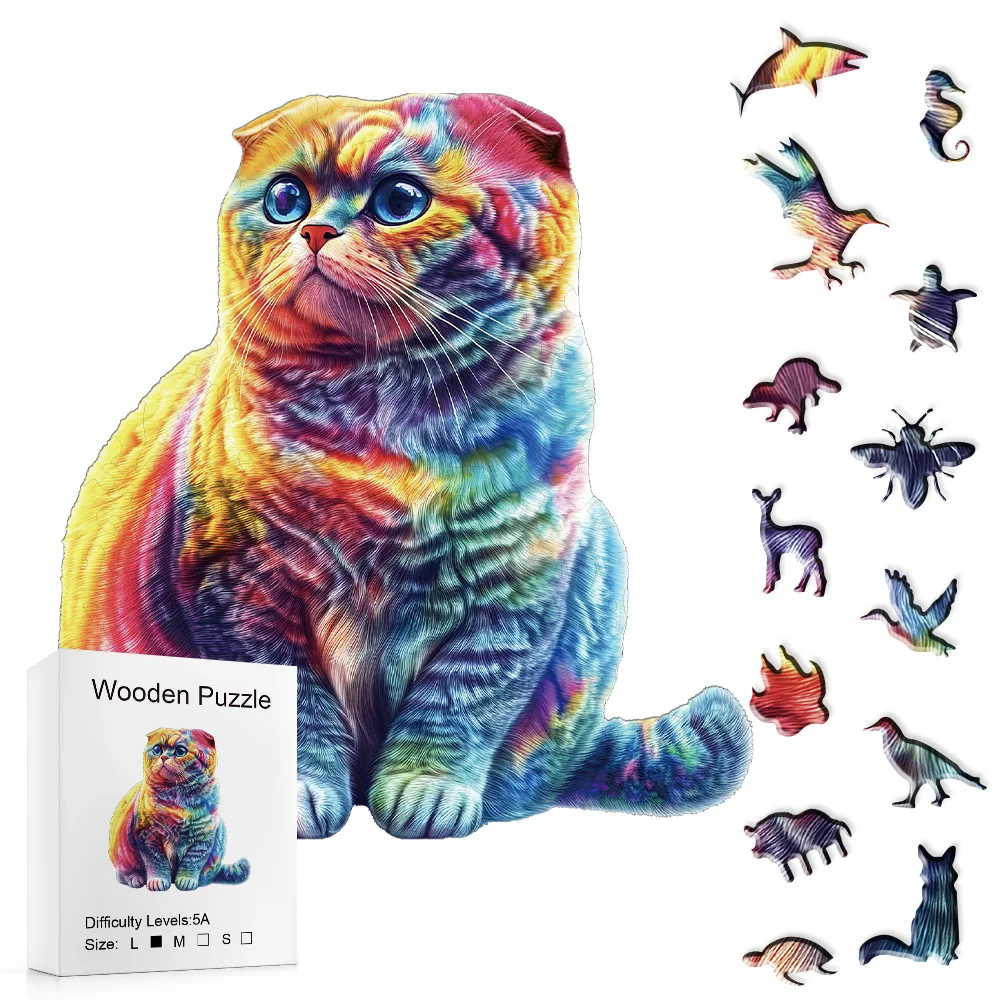 Деревянный пазл для взрослых - Красочная игра-головоломка для кошек - Уникальная деревянная головоломка в форме животного - Креативный подарок-головоломка для головоломки enthus
Деревянный пазл для взрослых - Красочная игра-головоломка для кошек - Уникальная деревянная головоломка в форме животного - Креативный подарок-головоломка для головоломки enthus