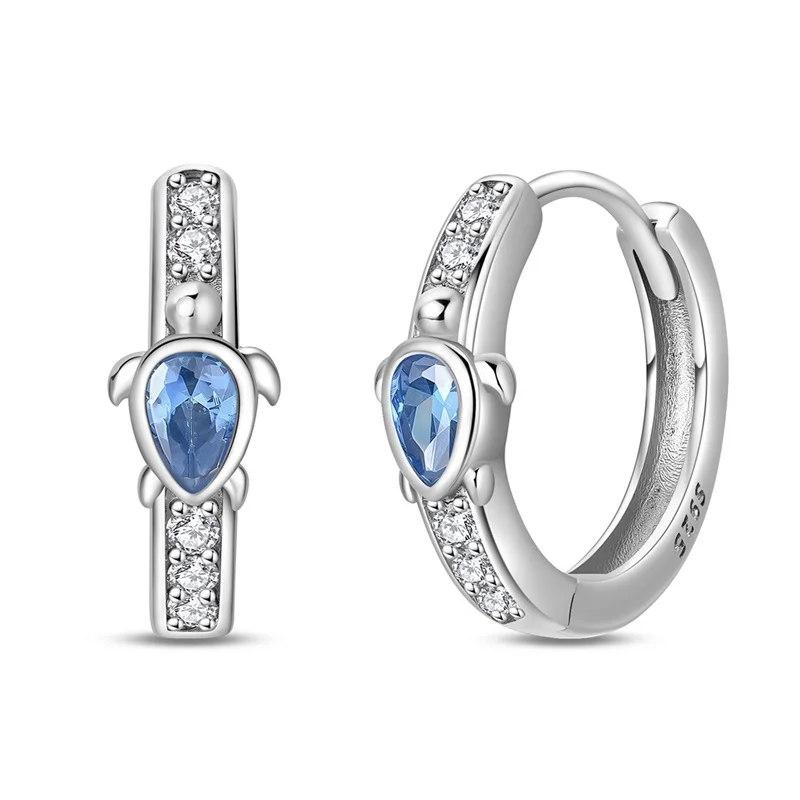 Women Earrings 925 Sterling Silver Classic Blue Turtle Hoop Earrings For Anniversary Wedding Jewelry Gifts
Women Earrings 925 Sterling Silver Classic Blue Turtle Hoop Earrings For Anniversary Wedding Jewelry Gifts