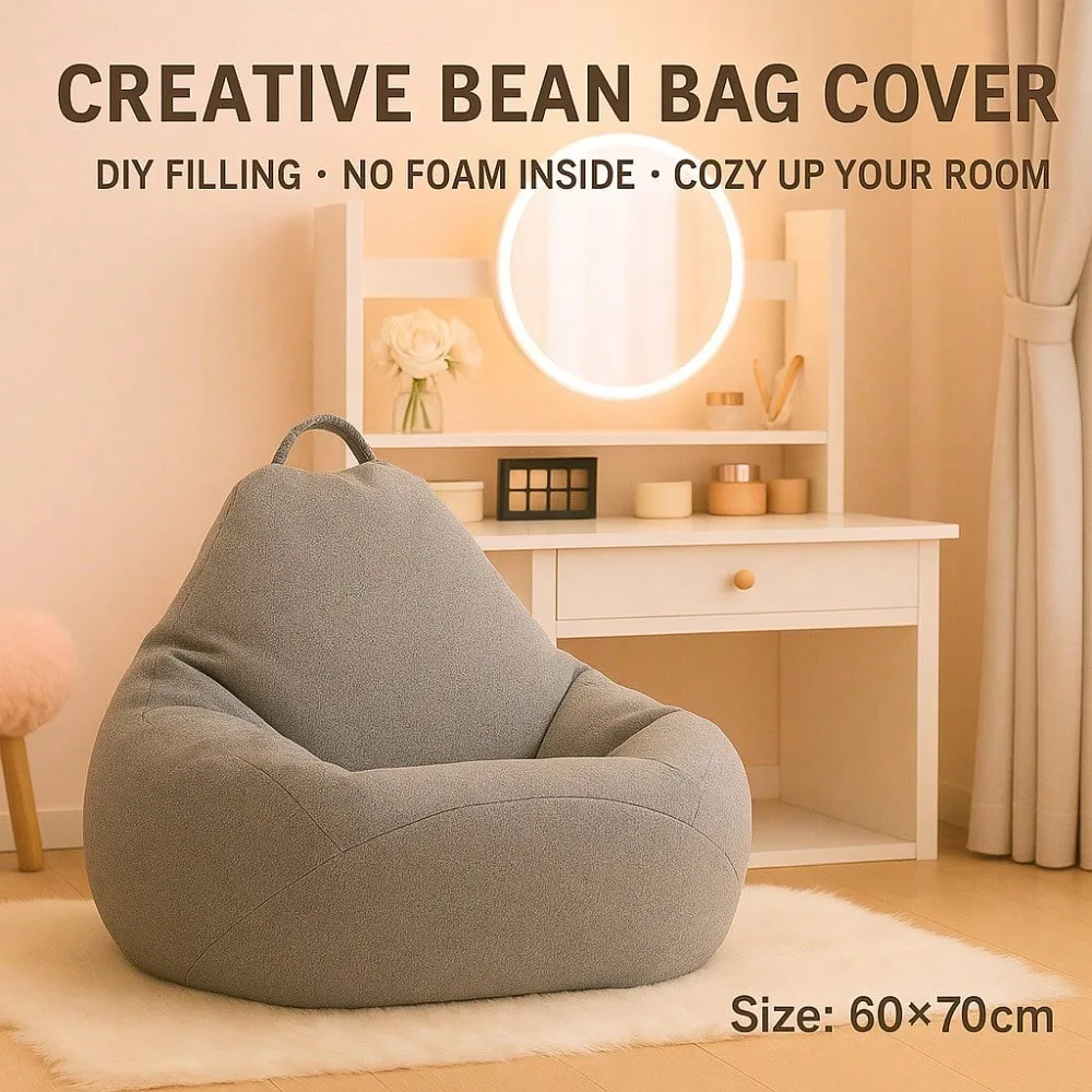 Large Bean Bag, Adult Large Bean Bag Chair, Indoor Lazy Sofa Cover, Suitable For Adults And Adolescent , No Need To Fill, Gray
Large Bean Bag, Adult Large Bean Bag Chair, Indoor Lazy Sofa Cover, Suitable For Adults And Adolescent , No Need To Fill, Gray