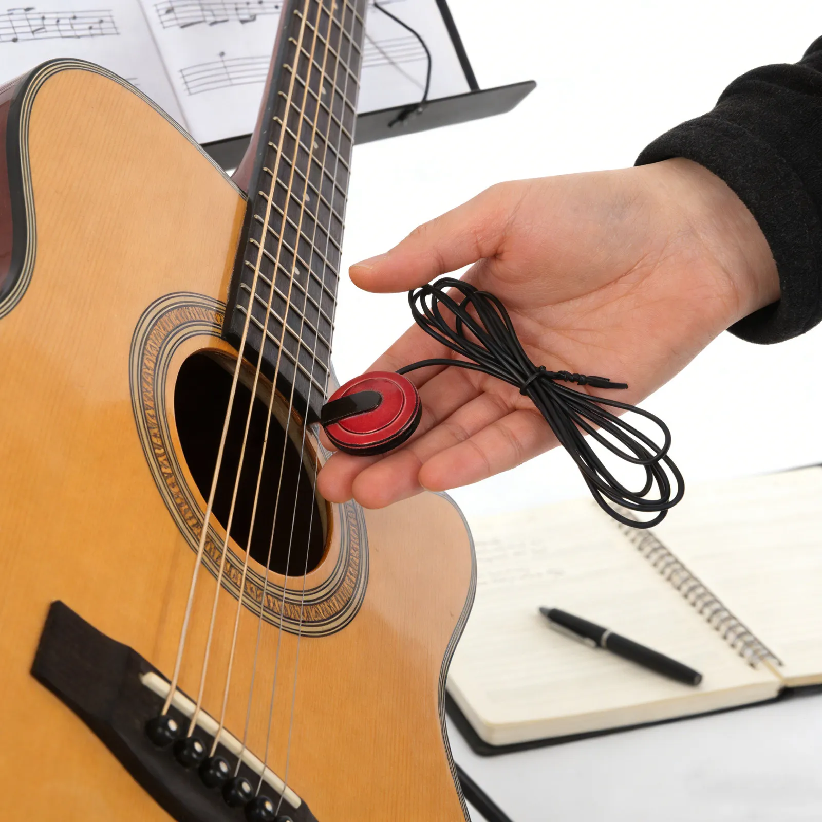 Piezo Pickup for Acoustic Guitar Ukulele Kalimba 3.5mm Jack Ultrathin Attachable Contact Microphone High Sensitivity
Piezo Pickup for Acoustic Guitar Ukulele Kalimba 3.5mm Jack Ultrathin Attachable Contact Microphone High Sensitivity