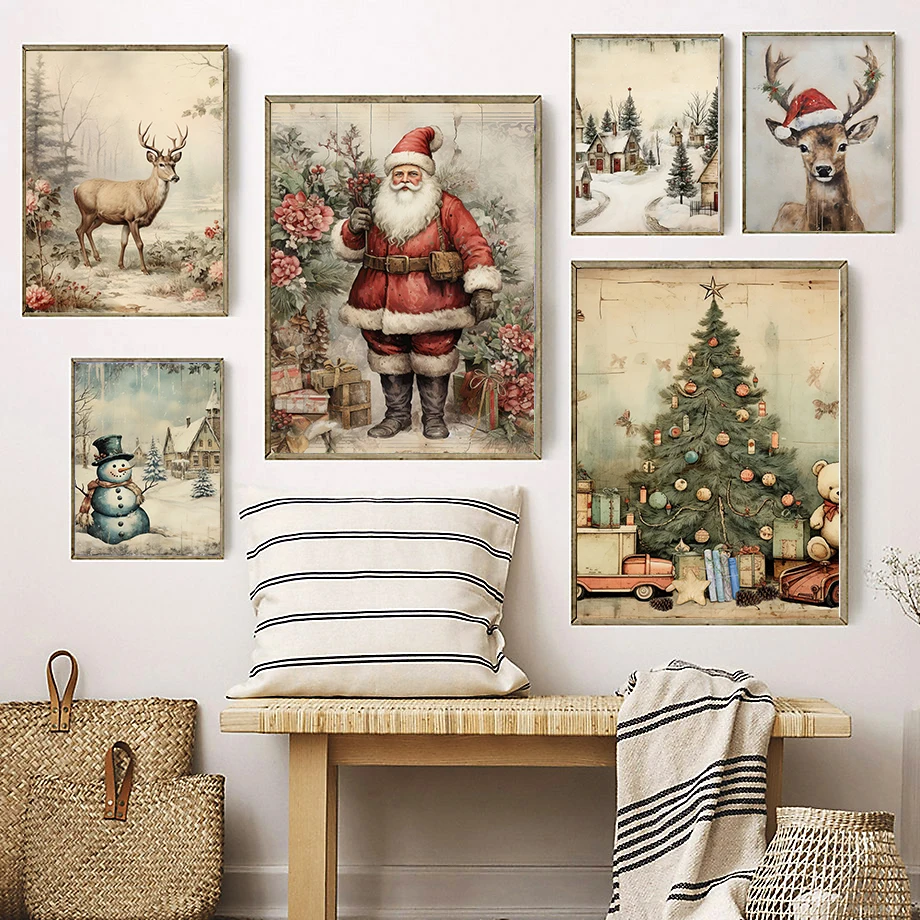 Santa Claus Christmas Tree Art Print Old Fashioned Holiday Decor Wall Art Canvas Painting Nordic Poster Home Living Room Decor
Santa Claus Christmas Tree Art Print Old Fashioned Holiday Decor Wall Art Canvas Painting Nordic Poster Home Living Room Decor