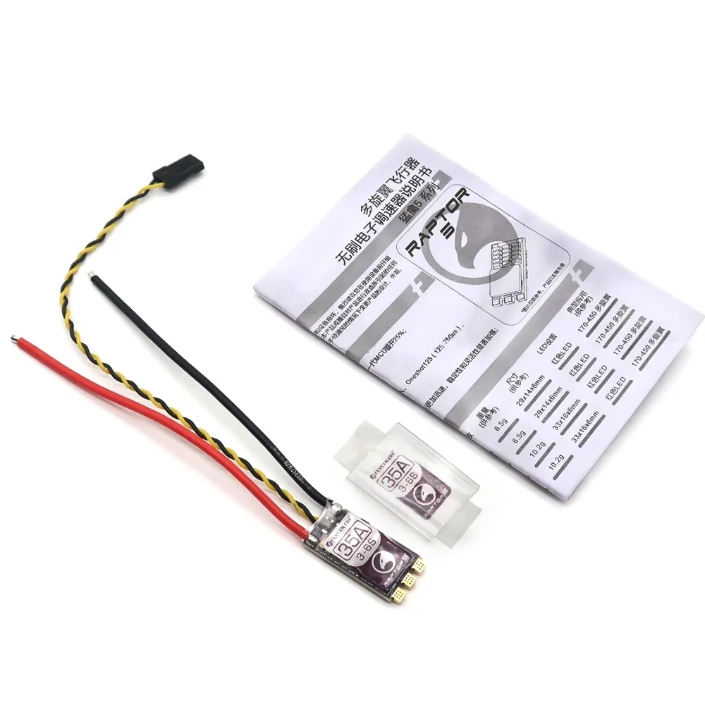 RAPTOR5 20A/35A/45A/50A BLHeli-32 RC ESC 3-6S Бесщеточный контроллер скорости 32 бит G701 ШИМ 128 К для RC FPV Racing Drone Quadcopter
RAPTOR5 20A/35A/45A/50A BLHeli-32 RC ESC 3-6S Бесщеточный контроллер скорости 32 бит G701 ШИМ 128 К для RC FPV Racing Drone Quadcopter