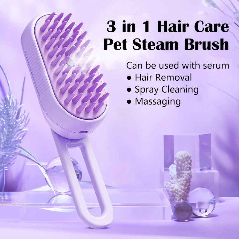 3 in 1 Pet Electric Steam Brush Cat and Dog Cleaning Spray Massage Grooming Comb Retractable Handle Pet Hair Removal BeautyBrush
3 in 1 Pet Electric Steam Brush Cat and Dog Cleaning Spray Massage Grooming Comb Retractable Handle Pet Hair Removal BeautyBrush