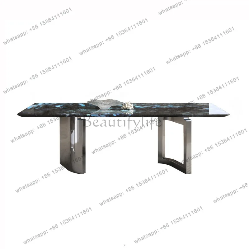 Italian light luxury stainless steel microcrystalline stone dining table simple marble high-end light luxury dining table
Italian light luxury stainless steel microcrystalline stone dining table simple marble high-end light luxury dining table