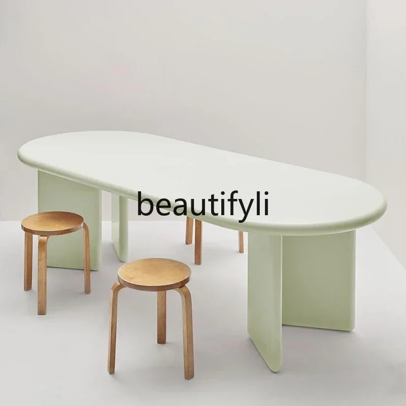 ff Nordic solid wood dining table oval household small apartment dining table modern simple rectangular table
ff Nordic solid wood dining table oval household small apartment dining table modern simple rectangular table