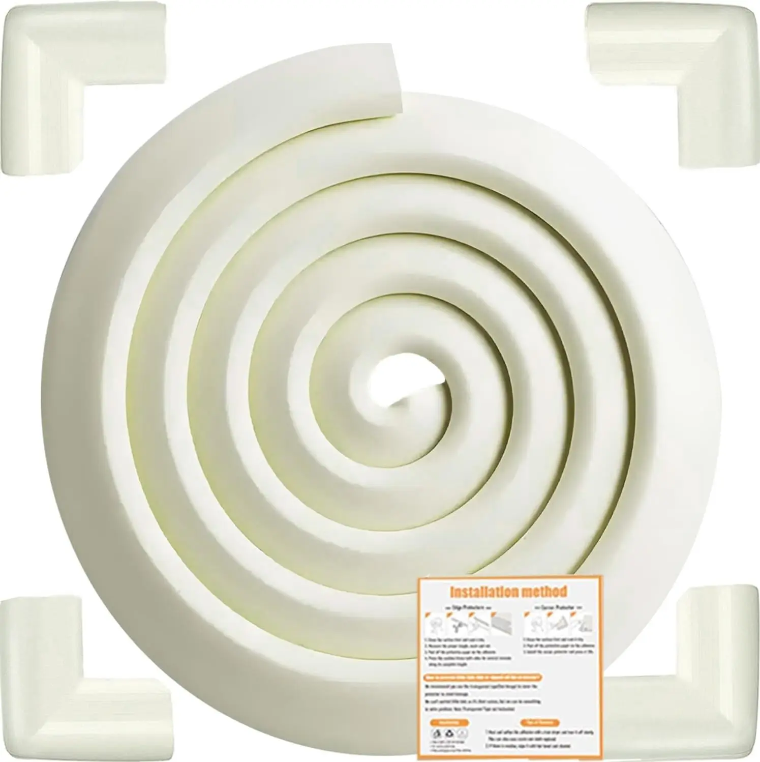 10ft Edge + 4 Corner Baby Proofing Protector, Heavy-Duty NBR Foam for Furniture, White Pre-Taped
10ft Edge + 4 Corner Baby Proofing Protector, Heavy-Duty NBR Foam for Furniture, White Pre-Taped