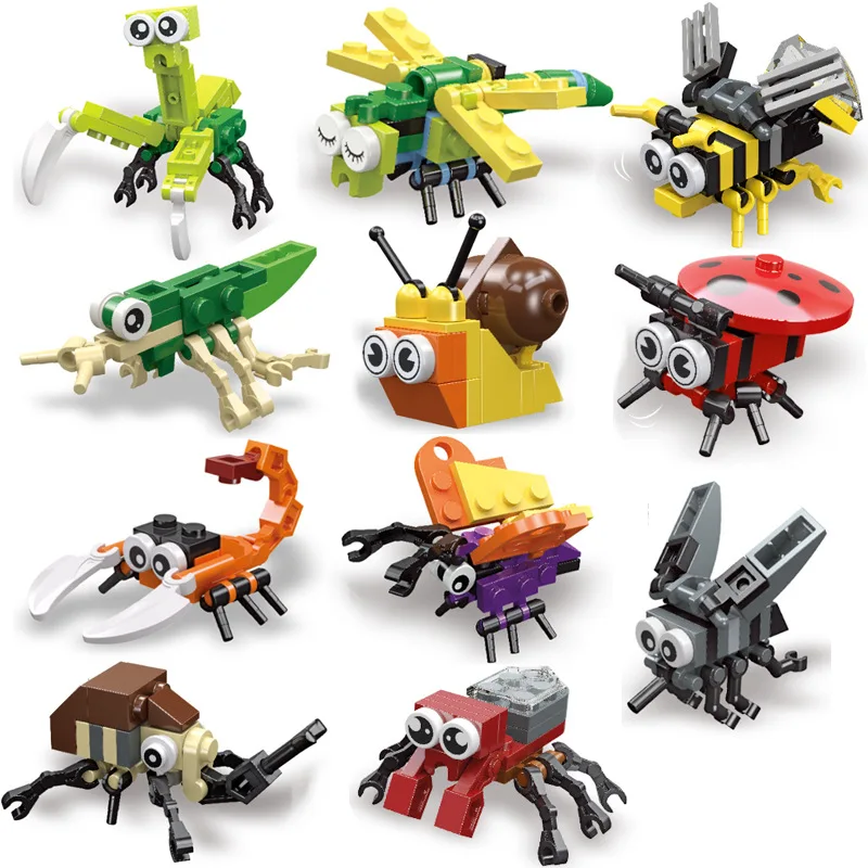 Compatible Lego insects creative small particles assembly early education educational toys boys building block gift
Compatible Lego insects creative small particles assembly early education educational toys boys building block gift