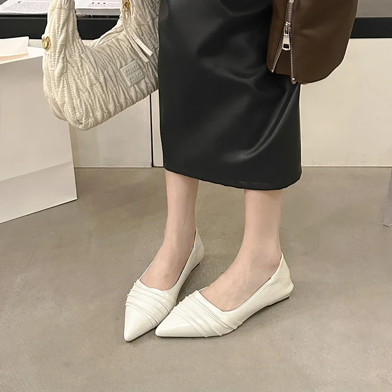 Ladies Shoes 2025 High Quality Shallow Women's High Heels Fashion Pleated Daily Pumps Women Sexy Pointed Toe Shoes for Women
Ladies Shoes 2025 High Quality Shallow Women's High Heels Fashion Pleated Daily Pumps Women Sexy Pointed Toe Shoes for Women