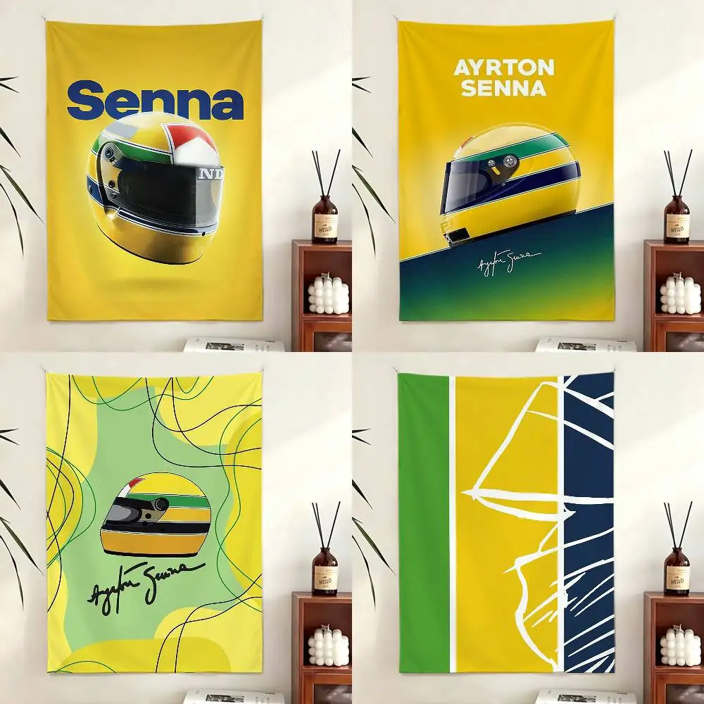 Ayrton S-Senna H-Helmet Racing Flags Wall Hanging Tapestry Outdoor Garage Room Decorative flag Background Blanket
Ayrton S-Senna H-Helmet Racing Flags Wall Hanging Tapestry Outdoor Garage Room Decorative flag Background Blanket