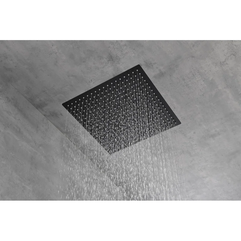 16 Inch Square Rain Shower Head Matte Black 304 Stainless Steel
16 Inch Square Rain Shower Head Matte Black 304 Stainless Steel
