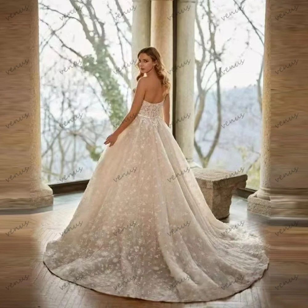 Glamorous Vintage Wedding Dresses Elegant Bridal Gowns Lace Appliques Sleeveless Backless Robes Customized Vestidos De Novia
Glamorous Vintage Wedding Dresses Elegant Bridal Gowns Lace Appliques Sleeveless Backless Robes Customized Vestidos De Novia