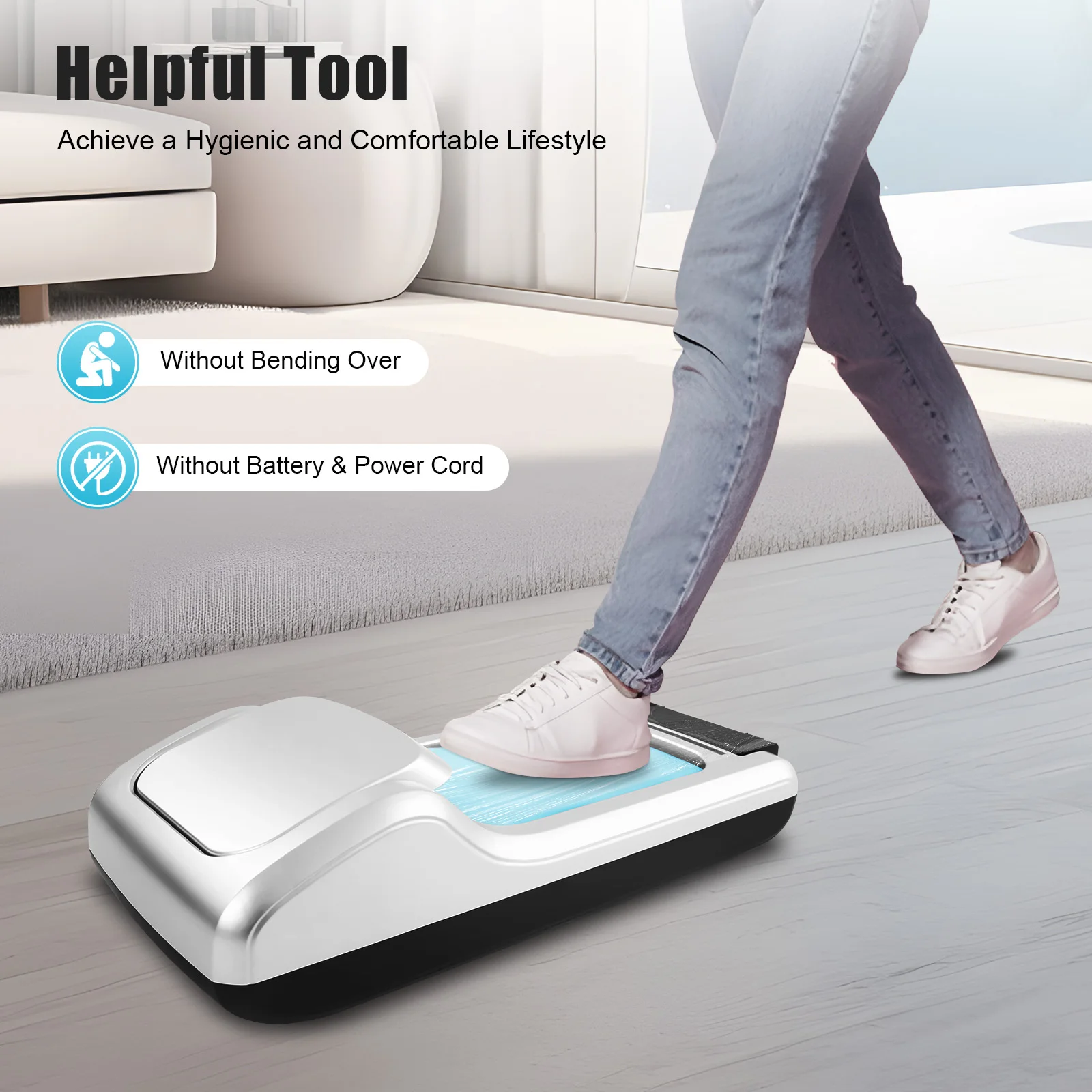 Shoe Film Machine, Hands-Free Pedal-Operated with Auto Blade Cut, Easy Clean Floor Mat for Home & Commercial Use, Space-Saving
Shoe Film Machine, Hands-Free Pedal-Operated with Auto Blade Cut, Easy Clean Floor Mat for Home & Commercial Use, Space-Saving
