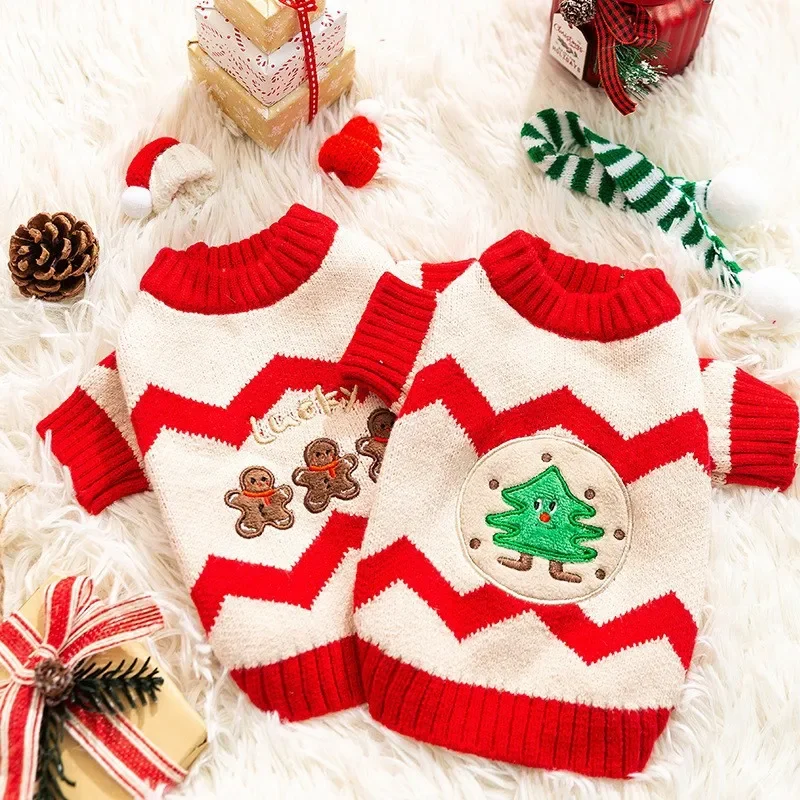 Autumn And Winter Dog Clothes Christmas Wave Jacquard Knitted Sweater Thickened Warm Small Dog Pet New Year Clothes
Autumn And Winter Dog Clothes Christmas Wave Jacquard Knitted Sweater Thickened Warm Small Dog Pet New Year Clothes