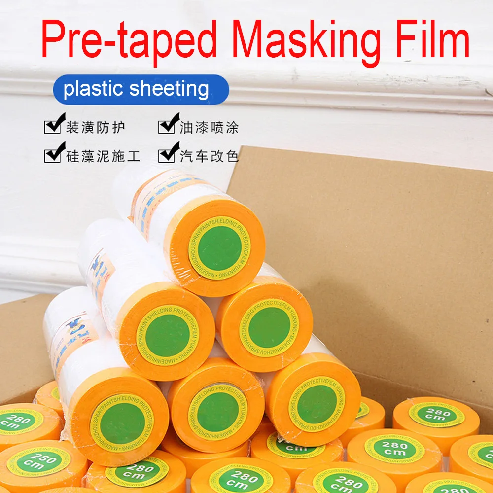 Car Masking Film For Painting Masking Film Plastic Waterproof Anti-Dust Cover Livingroom Kitchen Furniture Decor Protective Film
Car Masking Film For Painting Masking Film Plastic Waterproof Anti-Dust Cover Livingroom Kitchen Furniture Decor Protective Film