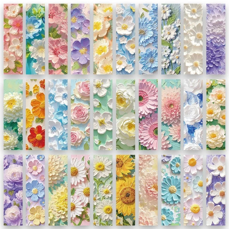 30pcs Aesthetic Oil Painting Colorful Flowers Paper Bookmarks Library Office Page Marking Readers Page Marker Students Gift
30pcs Aesthetic Oil Painting Colorful Flowers Paper Bookmarks Library Office Page Marking Readers Page Marker Students Gift