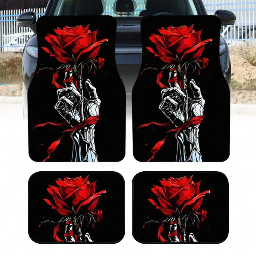 4pcs Bone Hand Rose Pattern Car Floor Mats Universal Polyester Interior Mats Non-Slip Wear Resistant
4pcs Bone Hand Rose Pattern Car Floor Mats Universal Polyester Interior Mats Non-Slip Wear Resistant