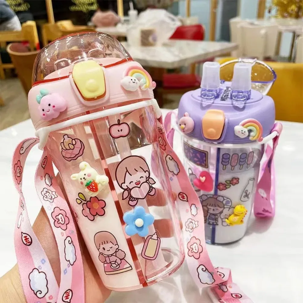430ML Cute Children's Double Drinking Water Bottle with Straw Portable Bottle Student Couple Plastic Cup for School Kids Kettle
430ML Cute Children's Double Drinking Water Bottle with Straw Portable Bottle Student Couple Plastic Cup for School Kids Kettle